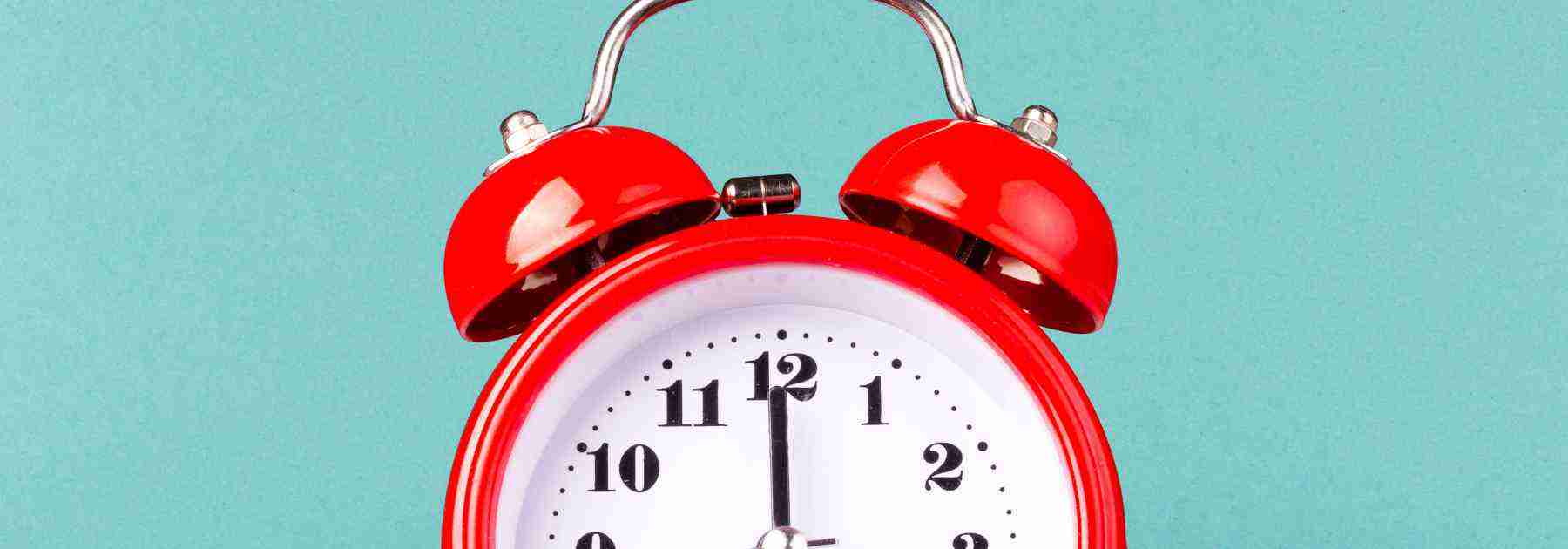Clock indicating count down of vaccination timeline