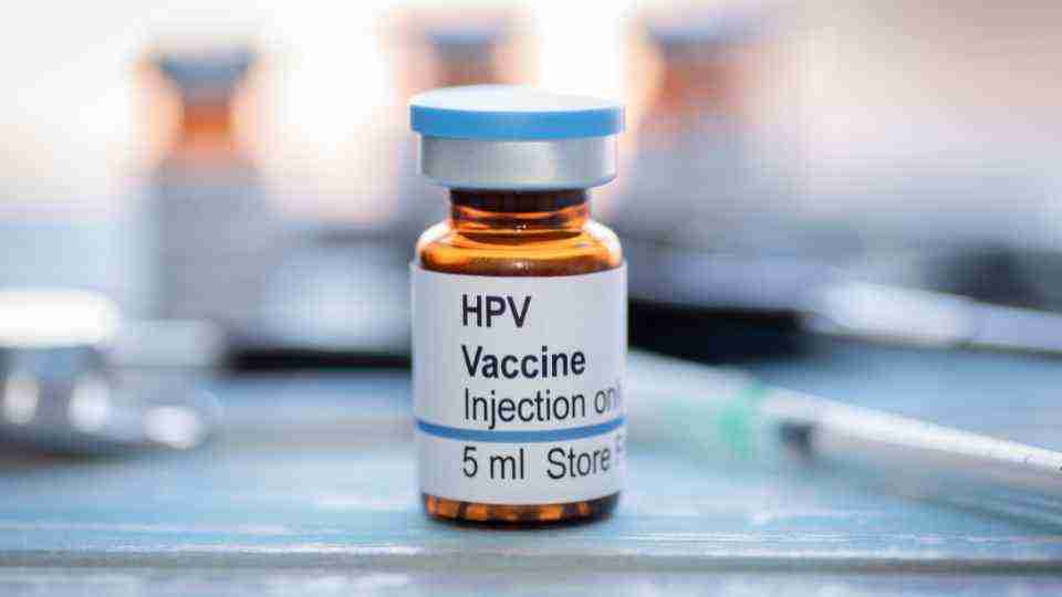 HPV vaccine bottle