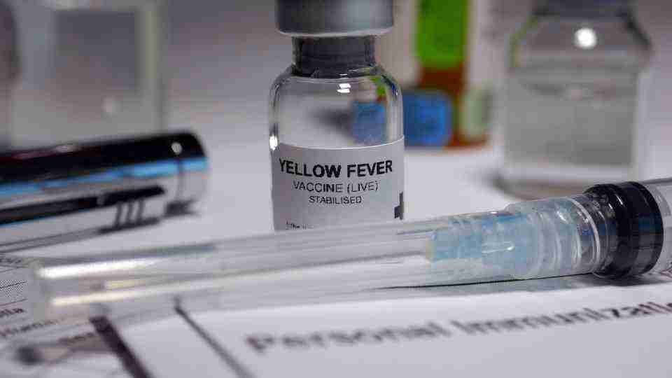 Yellow fever vaccine bottle