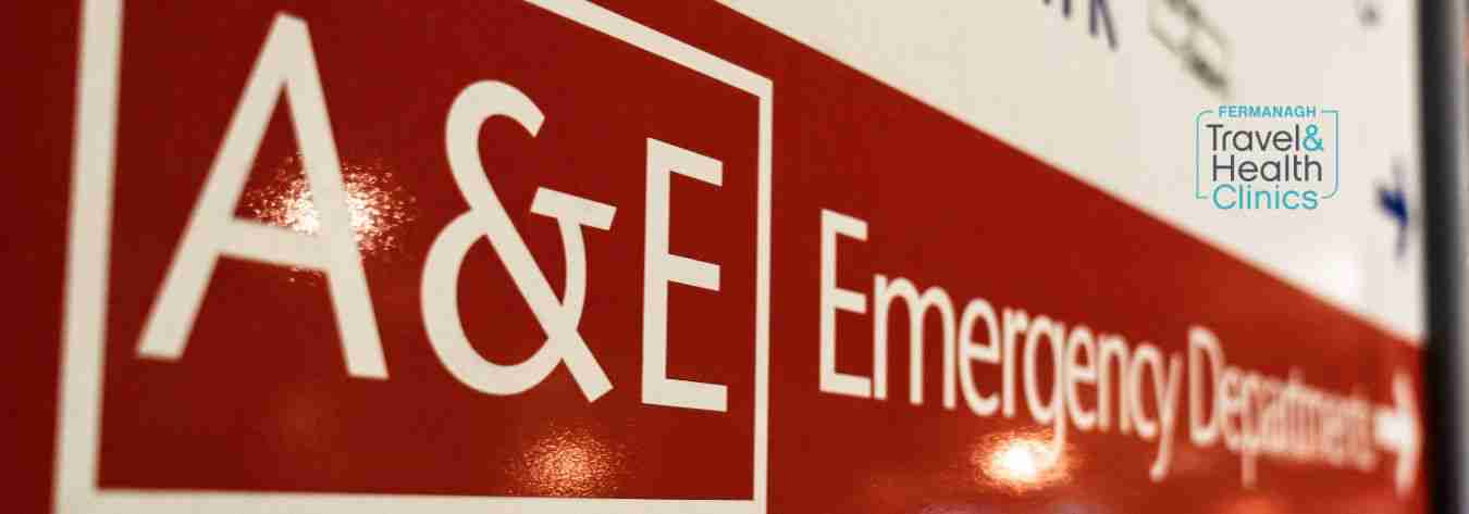 A & E hospital sign