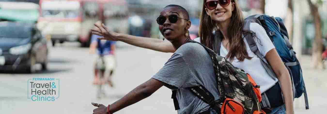 Girls backpacking