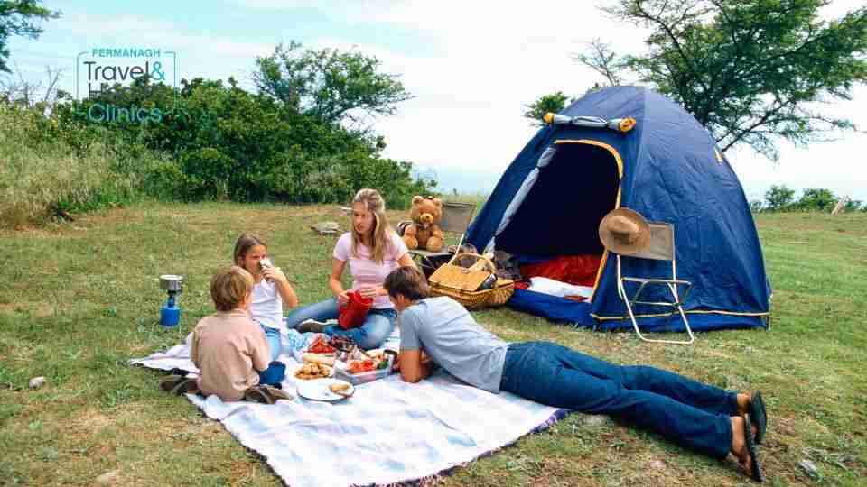 Family camping vacation