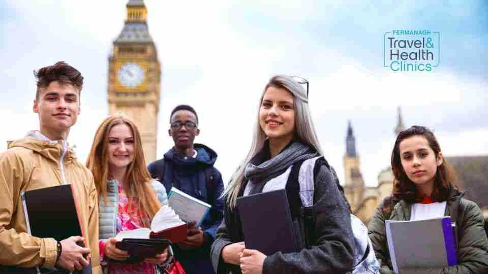 Students travelling safely after travel vaccines and ACWY vaccination